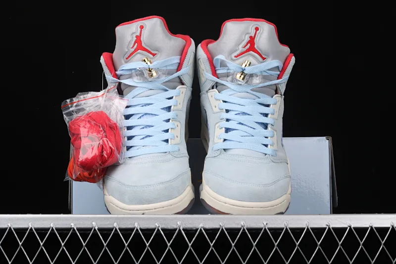 All categories Air Jordan Jordan series basketball shoes Air Jordan 5 Trophy Room x Air Jordan 5 Ice Blue AJ5 Joe 5 joint ice blue CI1899-400
